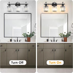 Modern 3 Light Crystal Vanity Light, Crystal Bathroom Light Fixtures, Compatible - Image 5