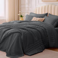 Full Comforter Set Dark Grey by Velorose