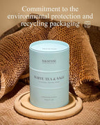 M&SENSE White Tea Sage Scented Candles Large, Natural Soy Candles 21.2oz 120 - Image 6