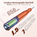 TUOBEO Cordless Nail Drill Electric Rechargeable File Kit, Professional Efile - Image 2