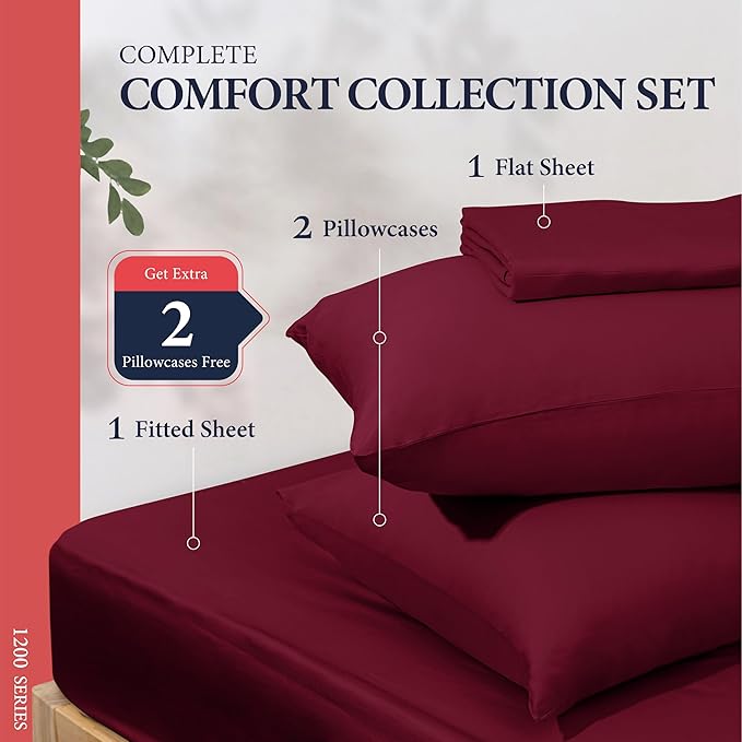 100% Egyptian Cotton Queen Size Sheets Set - Image 3