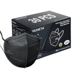 HUHETA KN95 Face Masks, Packs of 30 Individually Wrapped, 5-Ply Breathable and by HUHETA