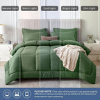 Sasttie Twin Comforter Set, 5 Pieces Bed in a Bag Twin, Complete Bedding Set - Image 7