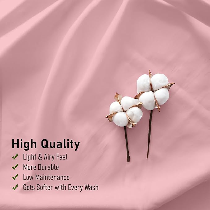 RUVANTI 100% Cotton Sheets – Twin Size Percale Bedding, Cooling & Breathable - Image 5