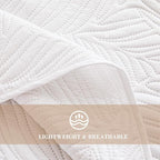 Exclusivo Mezcla King Size Quilt Bedding Set, Lightweight White Quilts King Size - Image 5