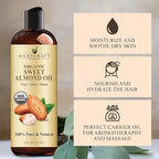 Handcraft Blends Organic Sweet Almond Oil | 100% Pure and Natural | Bath & Body - Image 6