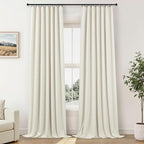 Pitalk Nursery Curtains for Girls Room Linen Black Out Back Tab Rod Pocket - Image 9
