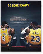 Kobe Bryant and LeBron James Canvas Wall Art Print Poster, Be Legendary - Image 9