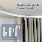 Room Divider Ceiling Mounted Curtains Track Sets Extra Wide Blackout Curtain - Image 5
