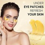 40 Pcs/20 Pairs 24K Gold Eye Mask Collagen Under Eye Mask Patches - Image 2