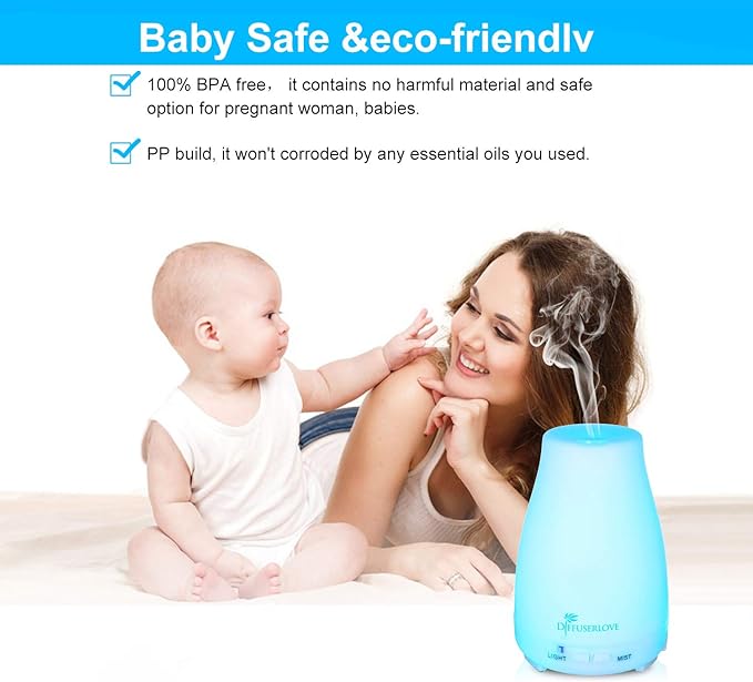 Diffuserlove 2 Pack 200ml Essential Oil Diffuser Ultrasonic Aromatherapy - Image 4