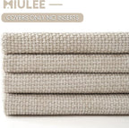MIULEE Pack of 4 Couch Throw Pillow Covers 18x18 Inch Cream Soft Decorative - Image 6