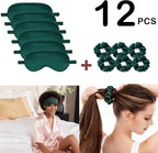12Pcs Silk Sleep Masks Satin Eye Mask Silky Eyes Cover Blindfold Eyeshade Hair - Image 4