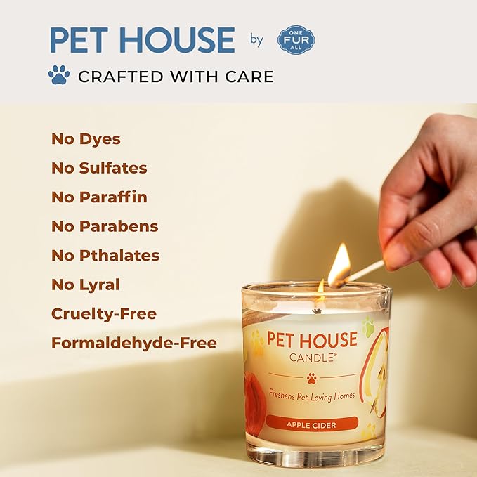 One Fur All Pet House Fall Candles, Long Lasting, Clean Burning, Soy Wax - Image 3