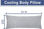 DWCN Cooling Body Pillow for Adults, 20x54 Inch Light Grey - Image 6