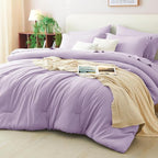 CozyLux Full Size Comforter Sets Lavender, 7 Pieces Bed in a Bag Full Comforter by CozyLux