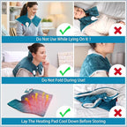 Comfytemp Heating Pad for Neck and Shoulders and Back, 2.6lb Weighted Electric - Image 9