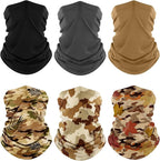 Fuinloth Neck Gaiter, 6 Pack Cooling UV Protection Bandana Face Mask Gator Scarf by fuinloth