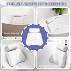Silicone Bath Pillow, Upgraded Bath Pillows - Image 6