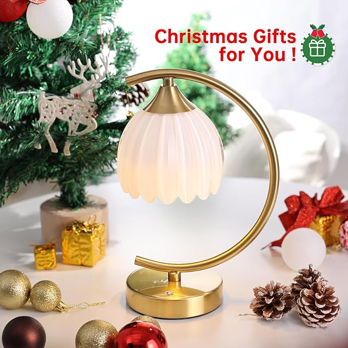 Tulip Table Lamp with 5200mAh Battery & Touch Control, Cordless Lamp with 3 - Image 9