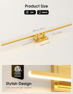 VOLISUN Bathroom Vanity Light 39.4 inch, 24W Dimmable 5CCT Led Bathroom Light - Image 6