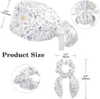 Scrub Cap with Hair Scrunchy, Ponytail Holder Surgical Cap - Image 2