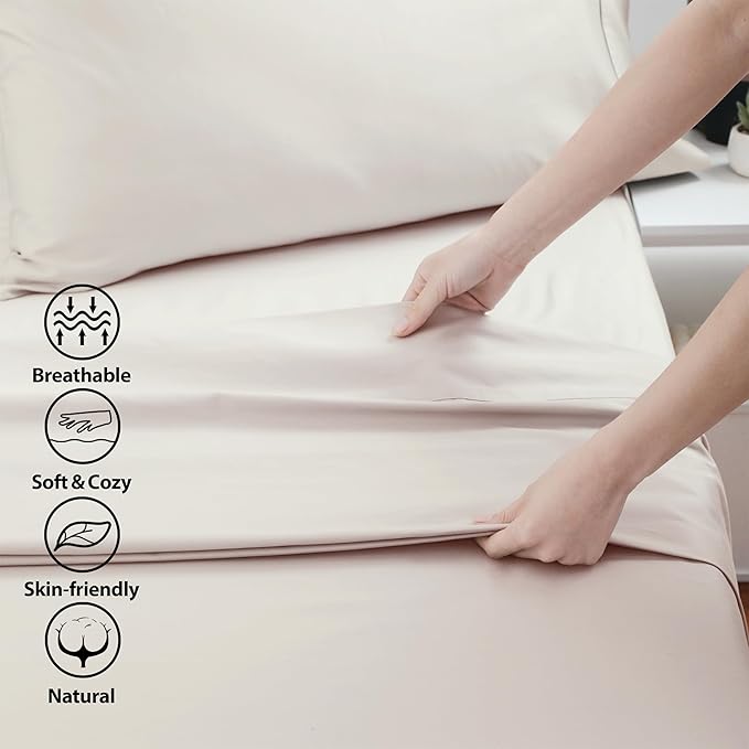 Cotton Full Flat Sheet Only, 600 Thread Count 100% Egyptian Cotton Top Sheet - Image 3