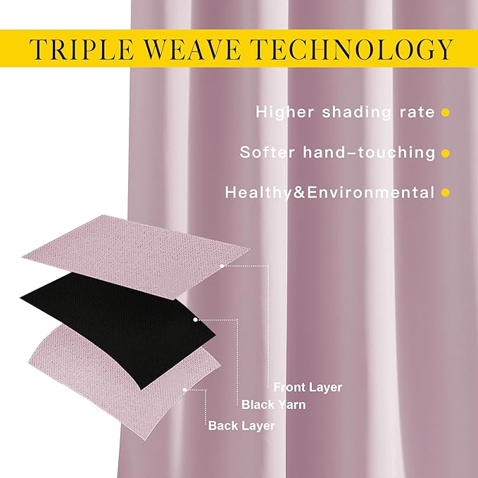NICETOWN 80 inch Curtains Privacy - Image 3