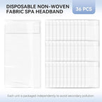White Disposable Spa Headband for Women – 36pcs Disposable Headbands for Spa - Image 2