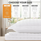 Cozyide White Twin Duvet Cover, 2 Pieces Bedding Duvet Covers, Soft Breathable - Image 3