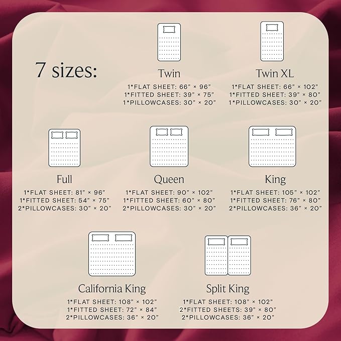 LuxClub 5 PC Split King Sheet Set, Breathable Luxury Bed Sheets, Deep Pockets - Image 4