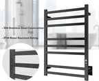 8-Bar Electric Heated Towel Warmer, Fast Heating - Image 4