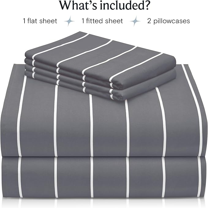LuxClub 4 PC Queen Size Sheet Set, Breathable Luxury Bed Sheets, Deep Pockets - Image 2