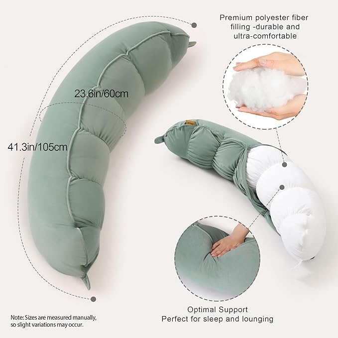 Peallow – Long Round Body Pillow - Image 3