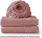 BEDELITE Velvet Fitted Sheet and Pillowcase Set, Luxury Soft Fuzzy Bottom Sheet - Image 8