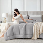 Sasttie King Size Comforter Set, 7 Pieces Bed in a Bag King, Complete Bedding - Image 9