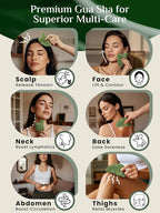 Rena Chris Body Gua Sha Tools, Natural Xiuyan Jade Guasha Tool, Manual Massage - Image 3