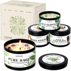 AOOVOO 4 Pack Sage Candles - Image 8