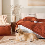 Andency Comforter Full Size Set Burnt Orange, 3 Pieces Boho Terracotta Winter - Image 5