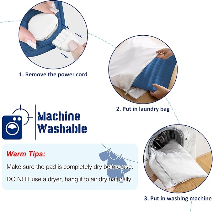 Electric Heating pad for Back Neck Shoulder Knee Arms Legs- Electric Heat Pads - Image 7