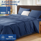 SONORO KATE 100% Egyptian Cotton Duvet Cover Queen Size, 1000 Thread Count - Image 2