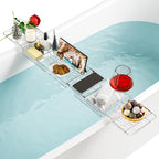 Yieach Iuxury Bathtub Trays For Tub, Expandable Bath Shelf Over Tub, Bath Board by Yieach