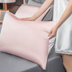 Mulberry Silk Pillowcase for Hair and Skin, Standard Size Cooling Silk Pillow - Image 6