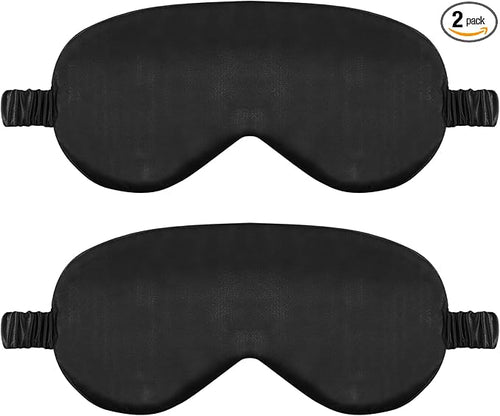 2 Pack Sleep Mask Silk Eye Mask Cover by WY+LIGHTING+LEVEL