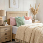 decorUhome Summer Cozy Faux Fur Throw Pillow Covers 24x24 Set of 2 Decorative - Image 8