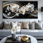 White Orchid Canvas Wall Art - Image 2