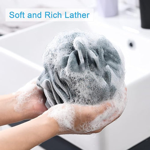AmazerBath Loofah Sponge 75g/Piece, Exfoliating Bath Sponge Body Scrubber - Image 2