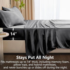CozyLux Satin Sheets Queen Size Bed Set - Image 4