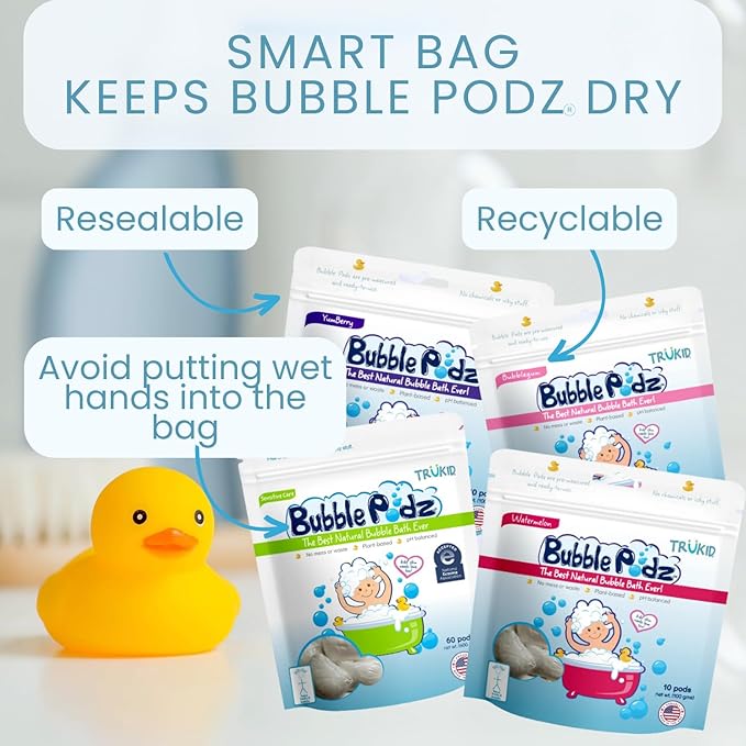 TruKid Bubble Podz Bubble Bath for Kids, & Babies, Tear Free Gentle & - Image 6