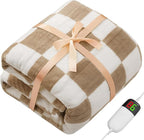 Light Brown Heated Throw Blanket Electric, 50X60 Heating Blanket - Image 9
